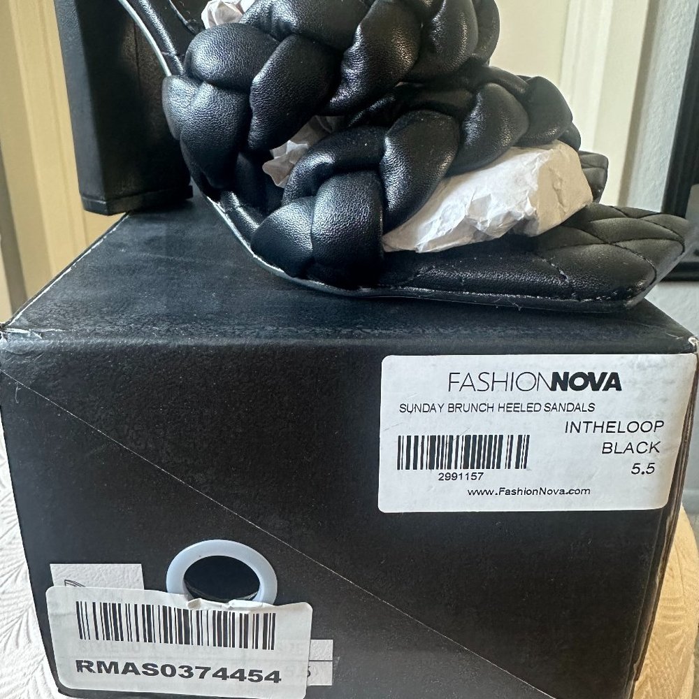 NEW - Sunday Brunch Heeled Sandals - Black sz. 5.5 - Picture 4 of 13